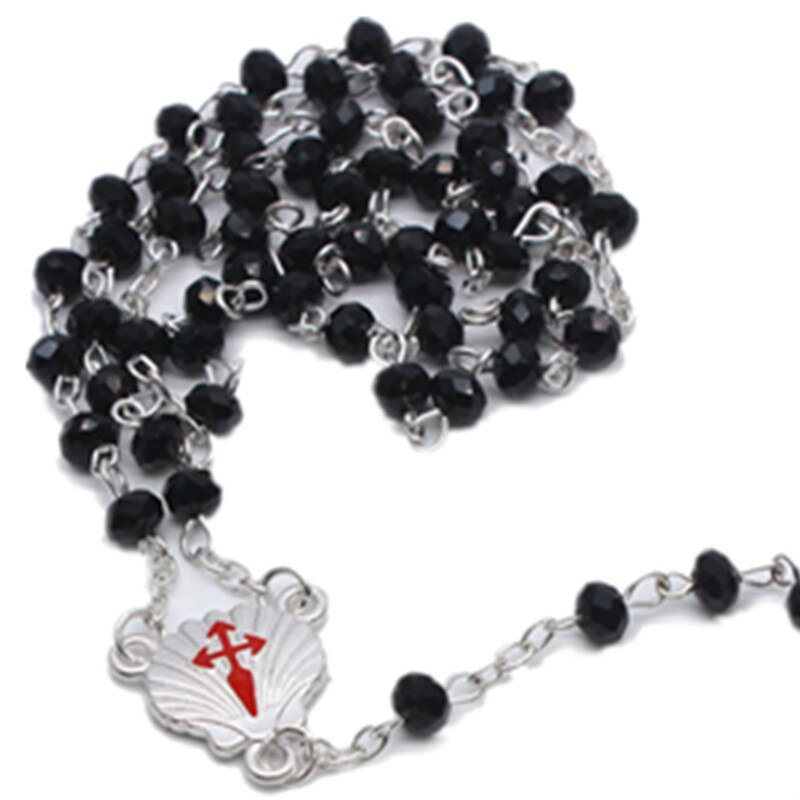 Peris Gems Silver Catholic Rosary Necklace for Women | Round Glass Beads Virgin Mary Pendant Silver Catholic Rosary Necklace for Women | Round Glass Bead SHEIN Amazon Temu