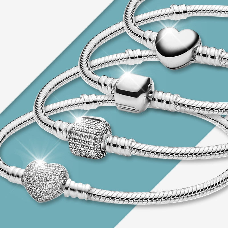 Peris Gems Silver Chain Charm Bracelets | Silver Love Bracelet SHEIN Amazon Temu