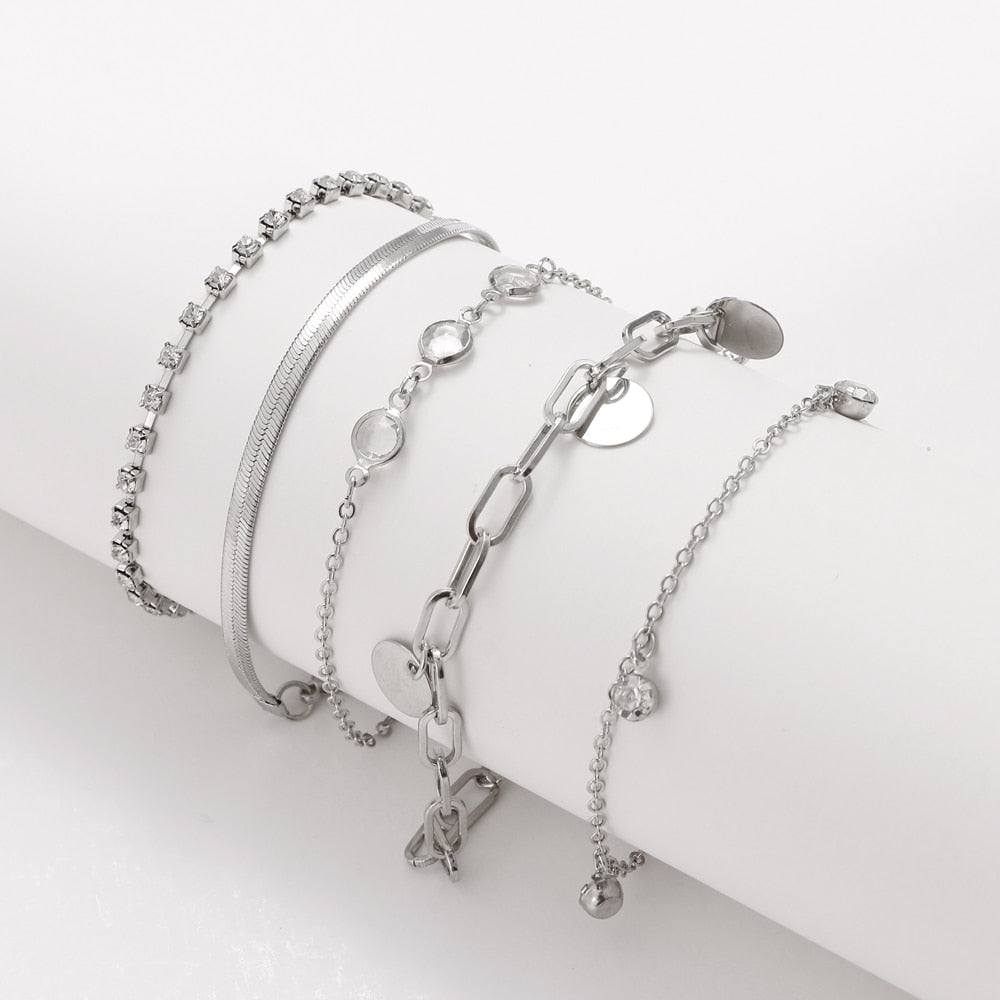 Peris Gems Silver Clip 3 Golden 2-4pc Lovely Bracelets Collection for Women SHEIN Amazon Temu