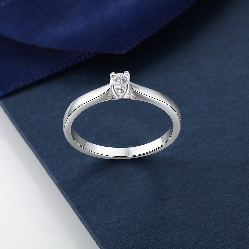 Peris Gems Silver Cubic Zirconia Engagement Rings for Women | Classic Diamond Rings Silver Cubic Zirconia Engagement Rings for Women | Classic SHEIN Amazon Temu