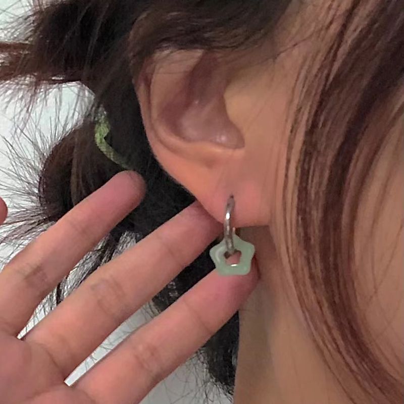 Peris Gems Silver Double Star Stud Earrings | Women&