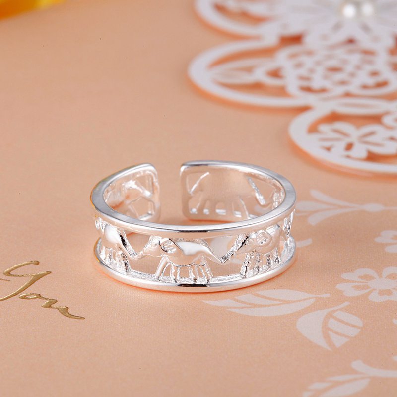 Peris Gems Silver Elephant Ring for Women | 925 Silver Adjustable Ring for Women SHEIN Amazon Temu
