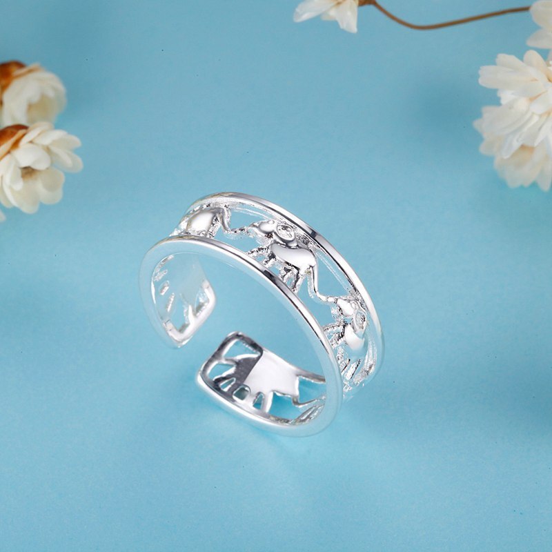 Peris Gems Silver Elephant Ring for Women | 925 Silver Adjustable Ring for Women SHEIN Amazon Temu