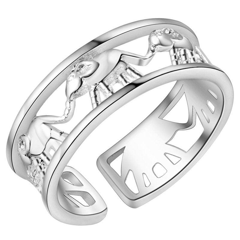 Peris Gems Silver Elephant Ring for Women | 925 Silver Adjustable Ring for Women SHEIN Amazon Temu