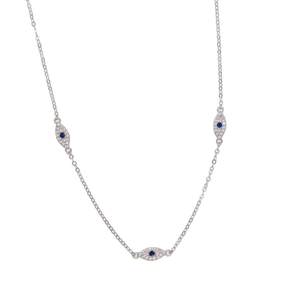 Peris Gems Silver Evil Eye Choker Necklace for Women | Blue Eye Dainty Choker Silver Evil Eye Choker Necklace for Women | Blue Eye Dainty SHEIN Amazon Temu