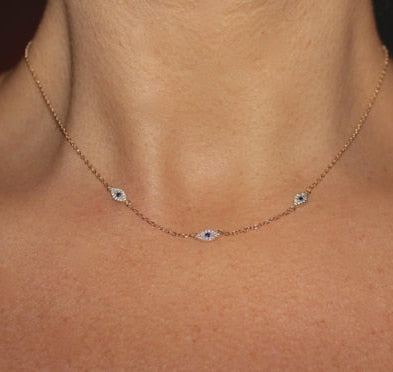 Peris Gems Silver Evil Eye Choker Necklace for Women | Blue Eye Dainty Choker Silver Evil Eye Choker Necklace for Women | Blue Eye Dainty SHEIN Amazon Temu