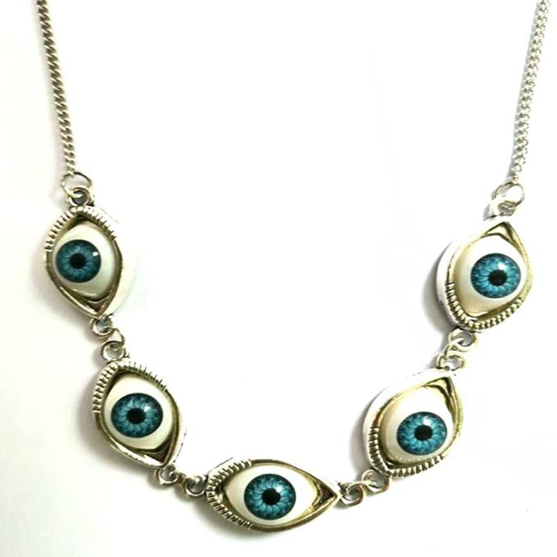 Peris Gems Silver Eyes 5 Blue Evil Eye Choker Necklace for Women | Protective Necklaces Blue Evil Eye Choker Necklace for Women Protective Necklaces SHEIN Amazon Temu