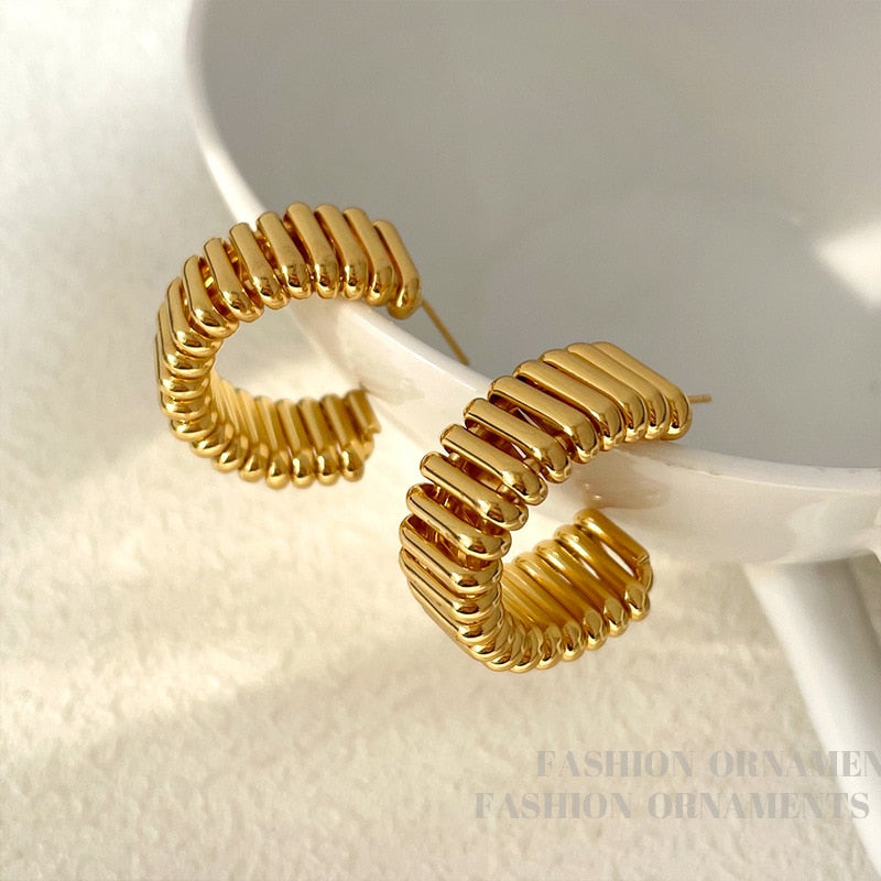 Peris Gems Silver Gold 925 Silver Needle Hoop Earrings for Women SHEIN Amazon Temu