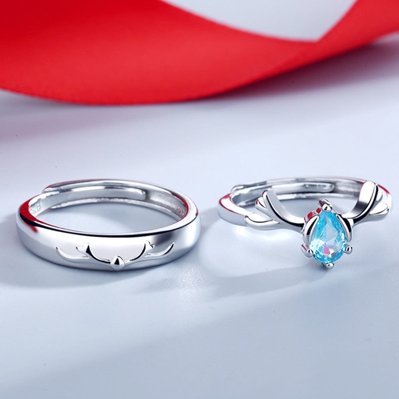 Peris Gems Silver Green Leaf Rings for Couples | 2pc Silver Unisex Rings SHEIN Amazon Temu