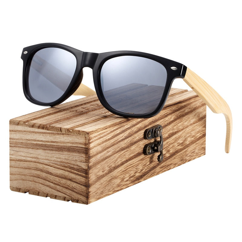 Peris Gems Silver Handmade Bamboo Polarized Sunglasses for Men SHEIN Amazon Temu