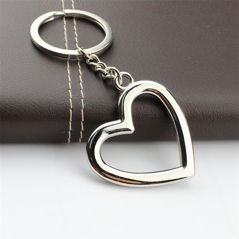 Peris Gems Silver Hollow Heart Keychains | Love Charm Key Ring Keychain SHEIN Amazon Temu