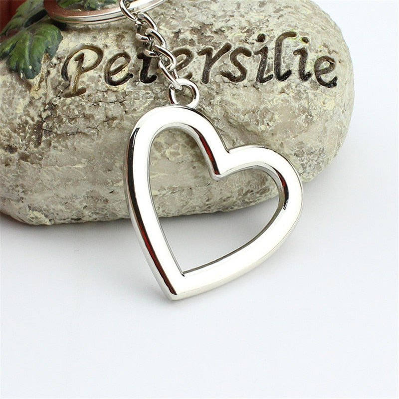 Peris Gems Silver Hollow Heart Keychains | Love Charm Key Ring Keychain SHEIN Amazon Temu