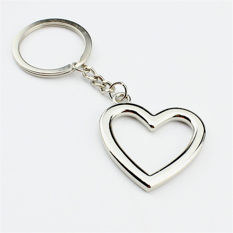 Peris Gems Silver Hollow Heart Keychains | Love Charm Key Ring Keychain SHEIN Amazon Temu