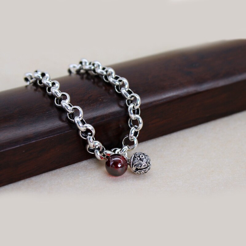 Peris Gems Silver Hollow Silver Chain Bracelet with Cherry Stone for Women SHEIN Amazon Temu