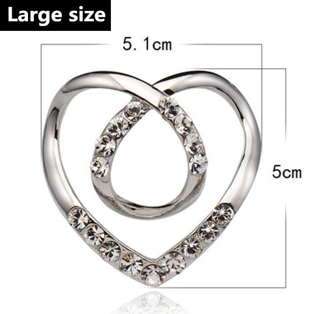 Peris Gems silver large Gold Hollow Heart Hem Shirt or Scarf Buckle Knot SHEIN Amazon Temu