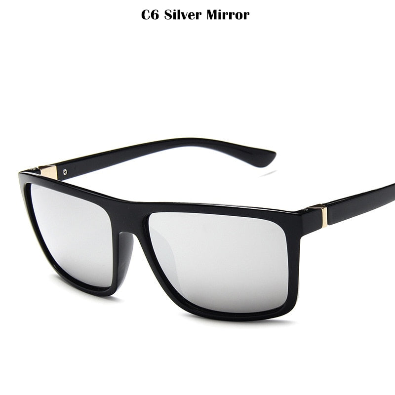 Peris Gems Silver Mirror Classic Designer Square UV400 Sunglasses for Men SHEIN Amazon Temu