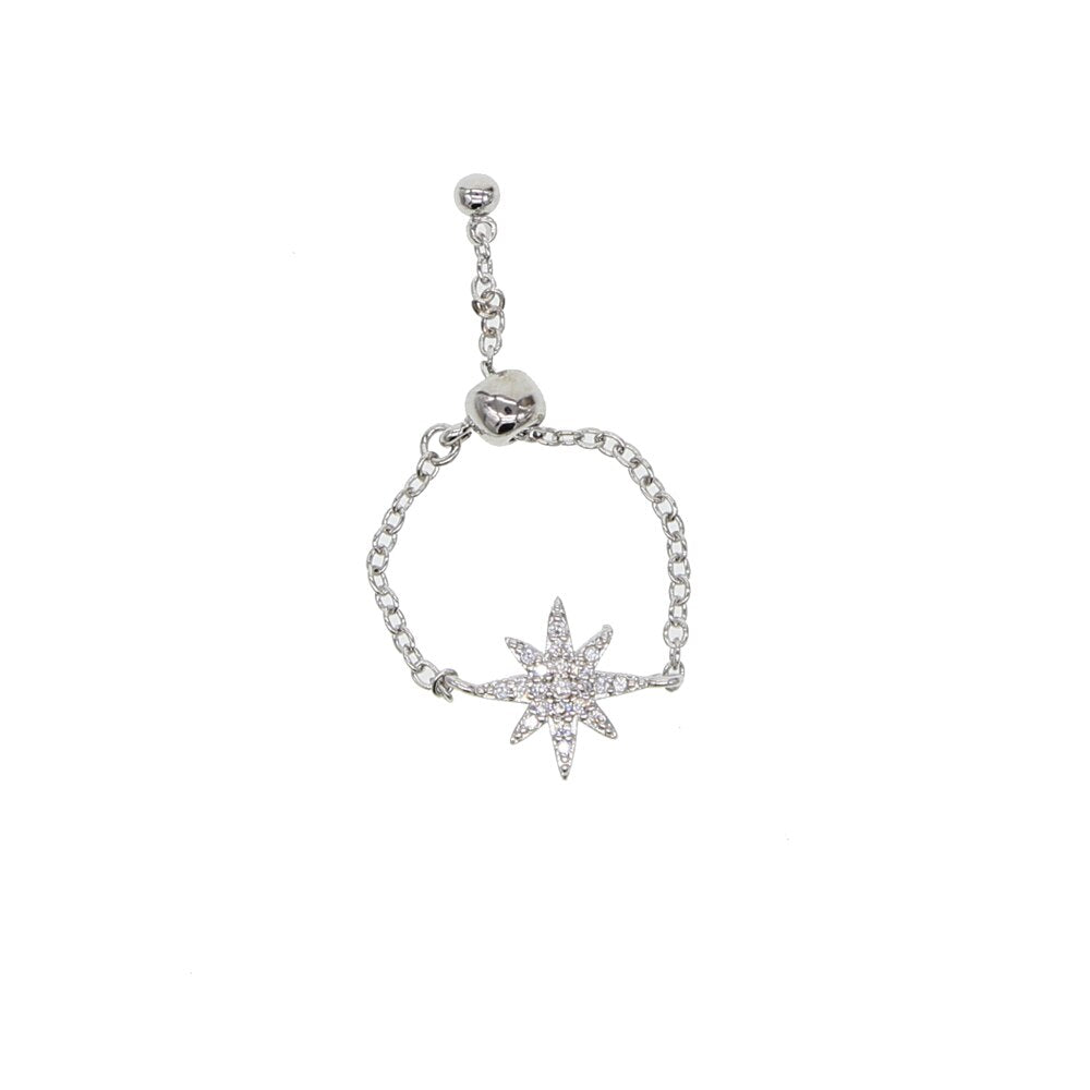 Peris Gems Silver North Star Charm Bracelet for Women | Silver Diamond Adjustable Bracelet SHEIN Amazon Temu