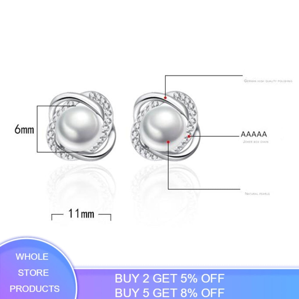 Peris Gems Silver Pearl Luxurious Diamond and Pearl 925 Silver Stud Earrings for Women Luxurious Diamond and Pearl 925 Silver Stud Earrings Women SHEIN Amazon Temu