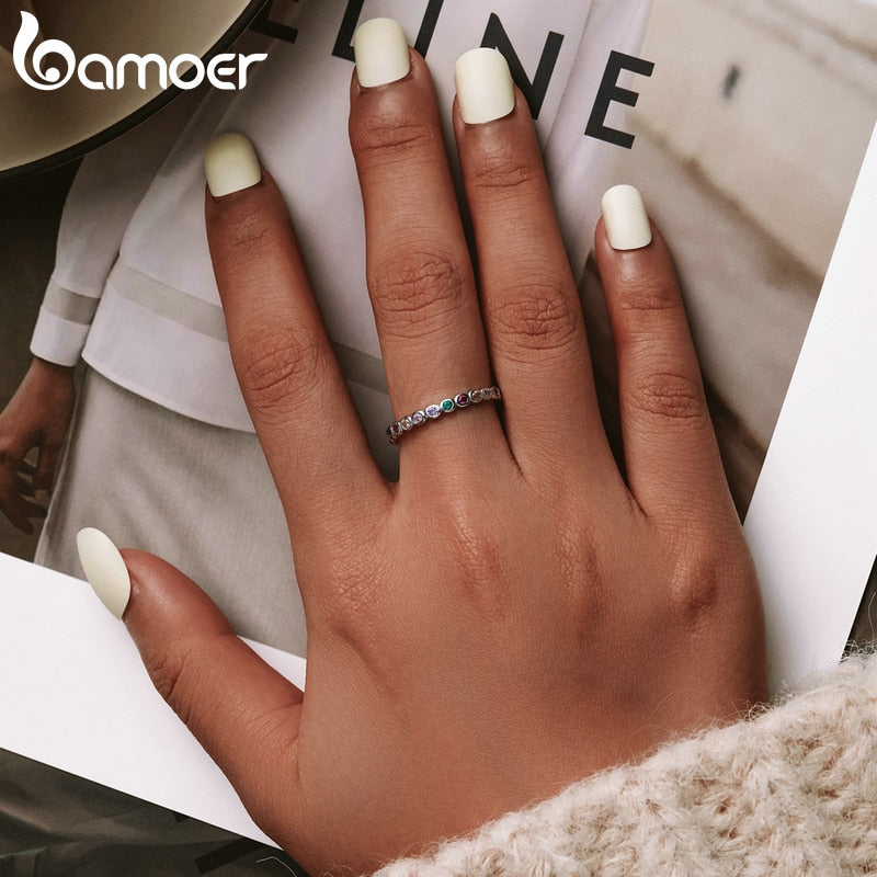 Peris Gems Silver Rainbow Diamond Rings for Women | 925 Sterling Silver SHEIN Amazon Temu