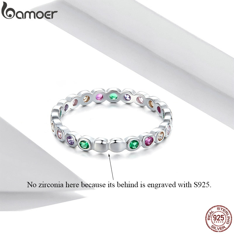 Peris Gems Silver Rainbow Diamond Rings for Women | 925 Sterling Silver SHEIN Amazon Temu