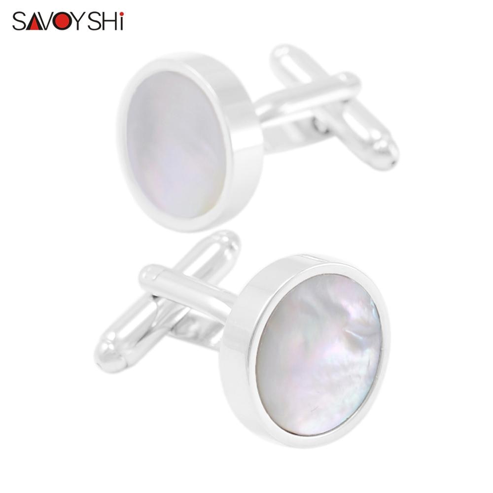 Peris Gems Silver Round Pearl Shell Button Shirt Cufflinks for Men SHEIN Amazon Temu