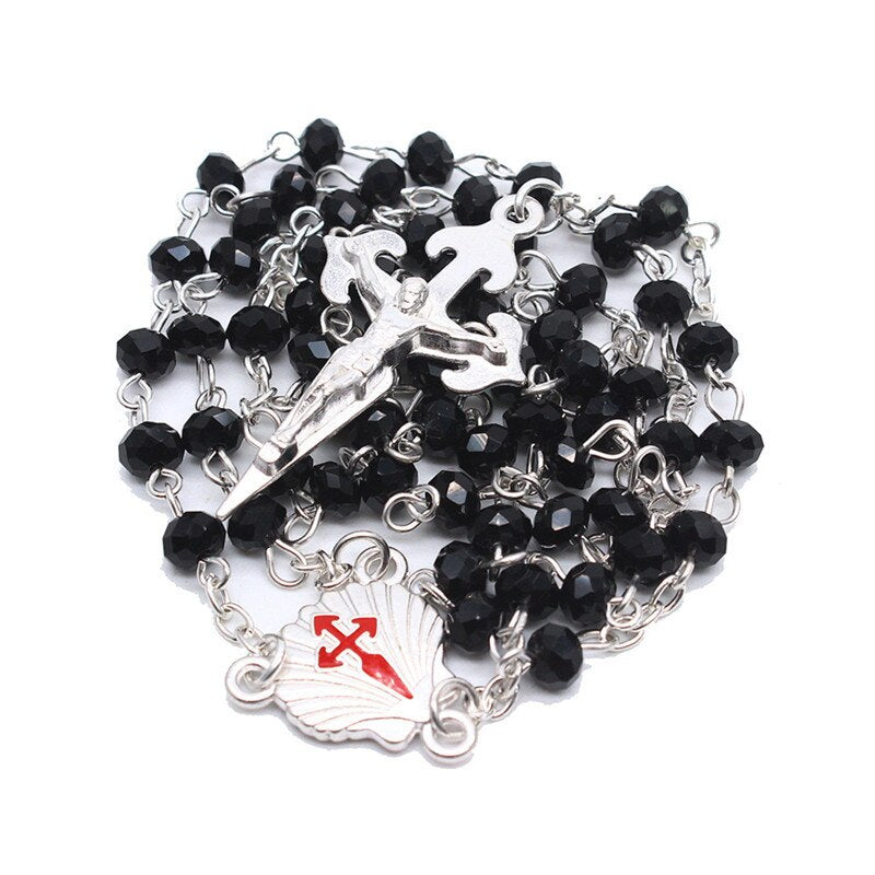 Peris Gems Silver Silver Catholic Rosary Necklace for Women | Round Glass Beads Virgin Mary Pendant Silver Catholic Rosary Necklace for Women | Round Glass Bead SHEIN Amazon Temu