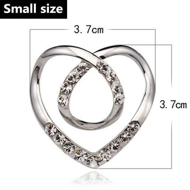 Peris Gems silver small Gold Hollow Heart Hem Shirt or Scarf Buckle Knot SHEIN Amazon Temu