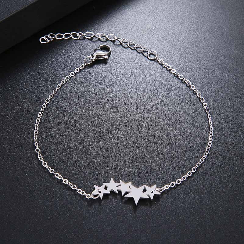 Peris Gems Silver Stacked Stars Chain Bracelet for Women | Delicate Bracelet SHEIN Amazon Temu