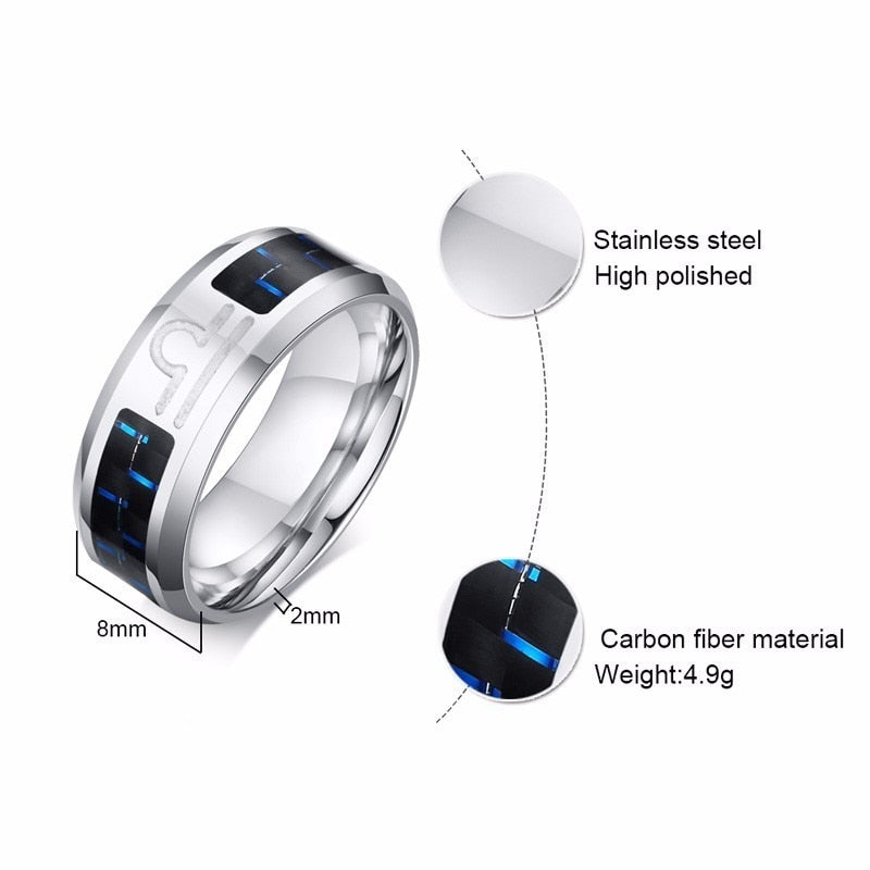 Peris Gems Silver Twelve Constellations Zodiac Rings Unisex Stainless Steel Silver Twelve Constellations Zodiac Rings Stainless Steel SHEIN Amazon Temu