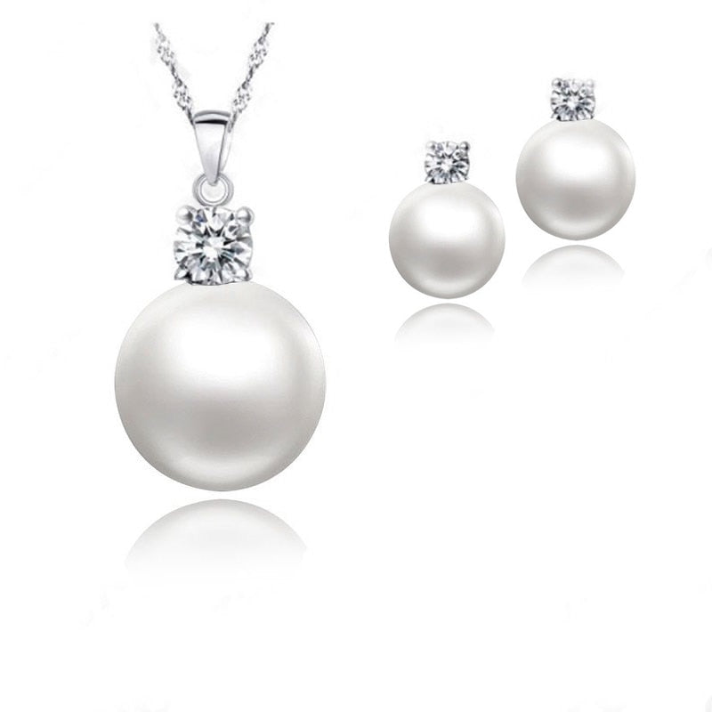 Peris Gems Silver Water Pearl Jewelry Set for Women | Sterling Silver Pearl Necklace Silver Water Pearl Jewelry Set for Women | Sterling Silver SHEIN Amazon Temu