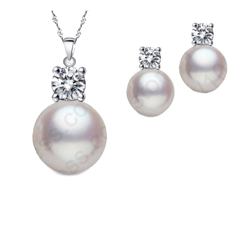 Peris Gems Silver Water Pearl Jewelry Set for Women | Sterling Silver Pearl Necklace Silver Water Pearl Jewelry Set for Women | Sterling Silver SHEIN Amazon Temu