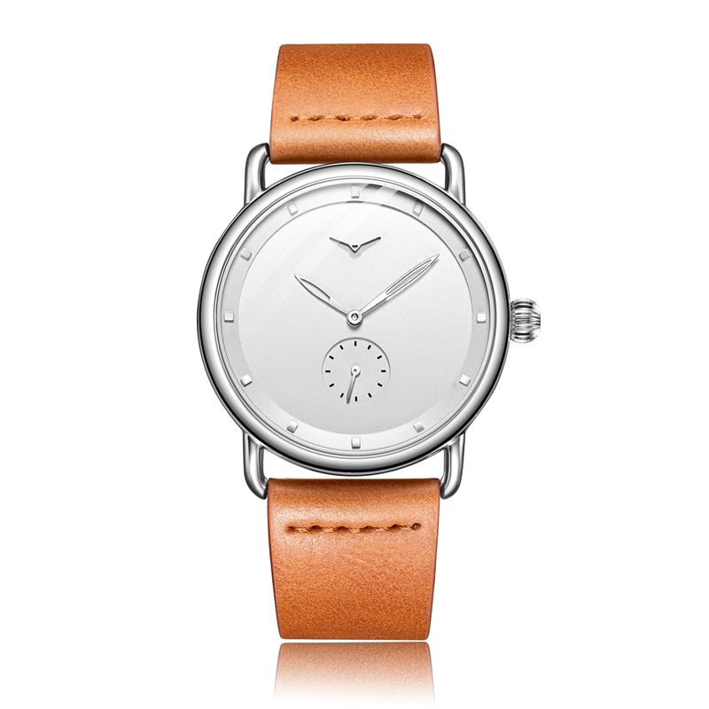 Peris Gems silver white Casual Simple and Luxurious Slim Leather Watches for Men SHEIN Amazon Temu