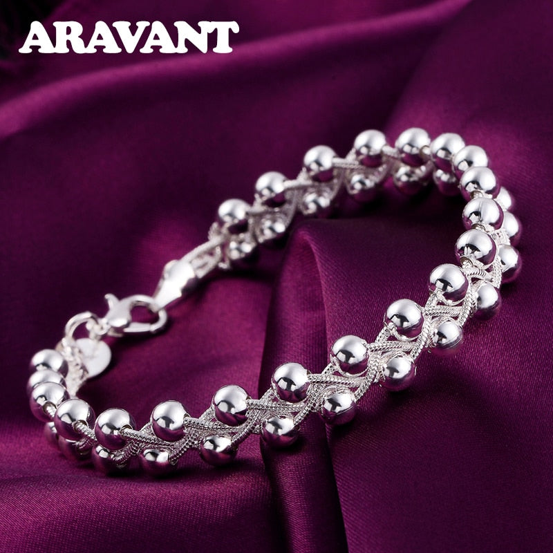 Peris Gems Silver Woven Beads Chain 925 Silver Bracelet for Women SHEIN Amazon Temu