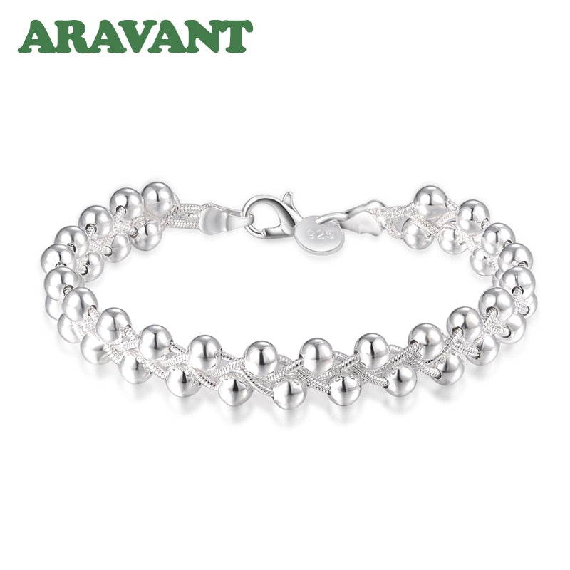 Peris Gems Silver Woven Beads Chain 925 Silver Bracelet for Women SHEIN Amazon Temu