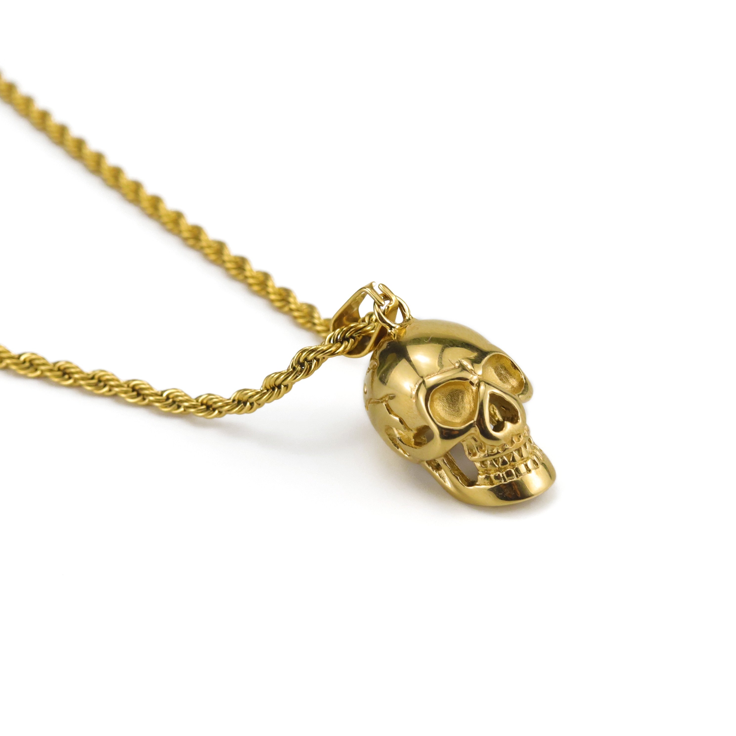 Peris Gems Skeleton Skull Pendant Necklace Unisex | Punk Rock Twisted Chain Necklace Skeleton Skull Pendant Necklace Unisex | Punk Rock Twisted SHEIN Amazon Temu