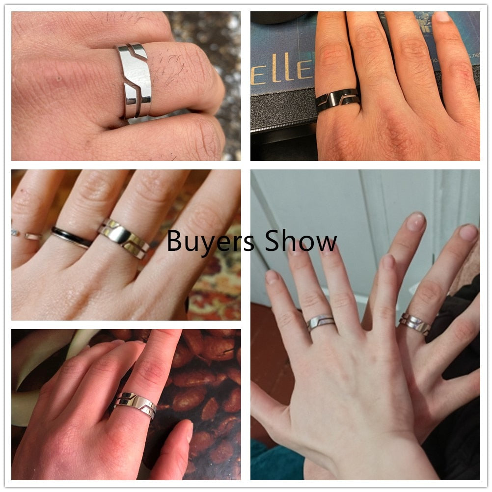 Peris Gems Skyrim Style Stainless Steel Rings - Men Women Casual Jewelry Rings SHEIN Amazon Temu