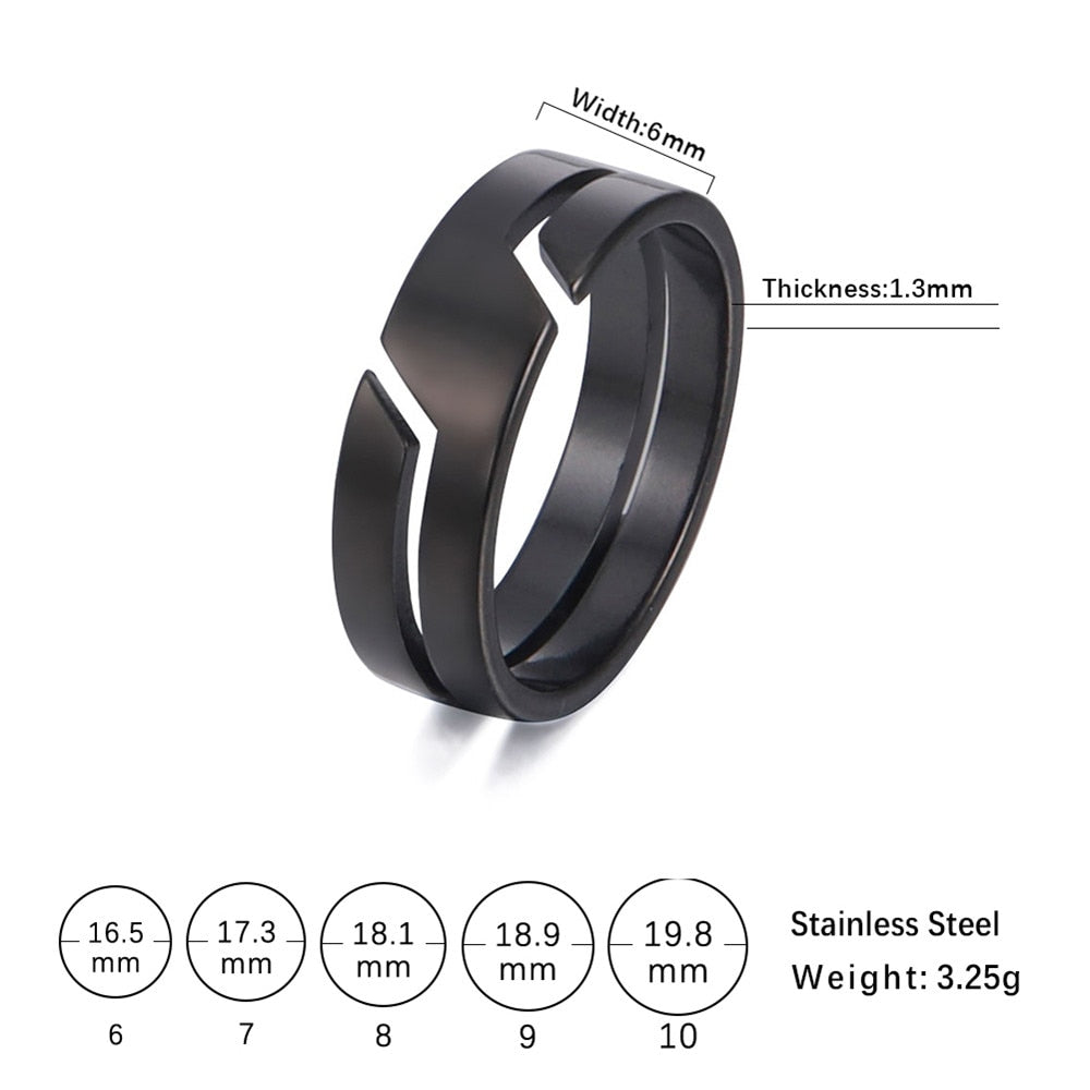 Peris Gems Skyrim Style Stainless Steel Rings - Men Women Casual Jewelry Rings SHEIN Amazon Temu