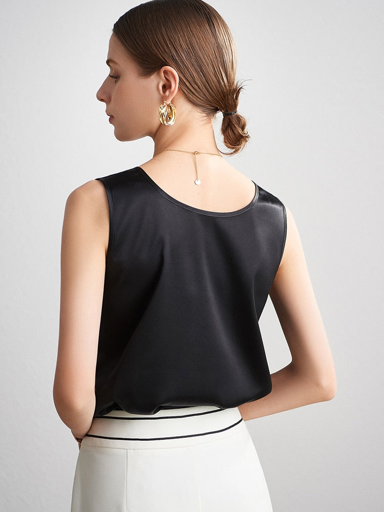 Peris Gems Sleeveless Satin Tank Top Shirt for Women | Cozy Silk Chic Vest Sleeveless Satin Tank Top Shirt for Women | Silk Chic Vest SHEIN Amazon Temu