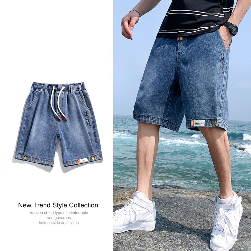 Peris Gems Slim Cotton Jean Shorts for Men | Drawstring Shorts SHEIN Amazon Temu