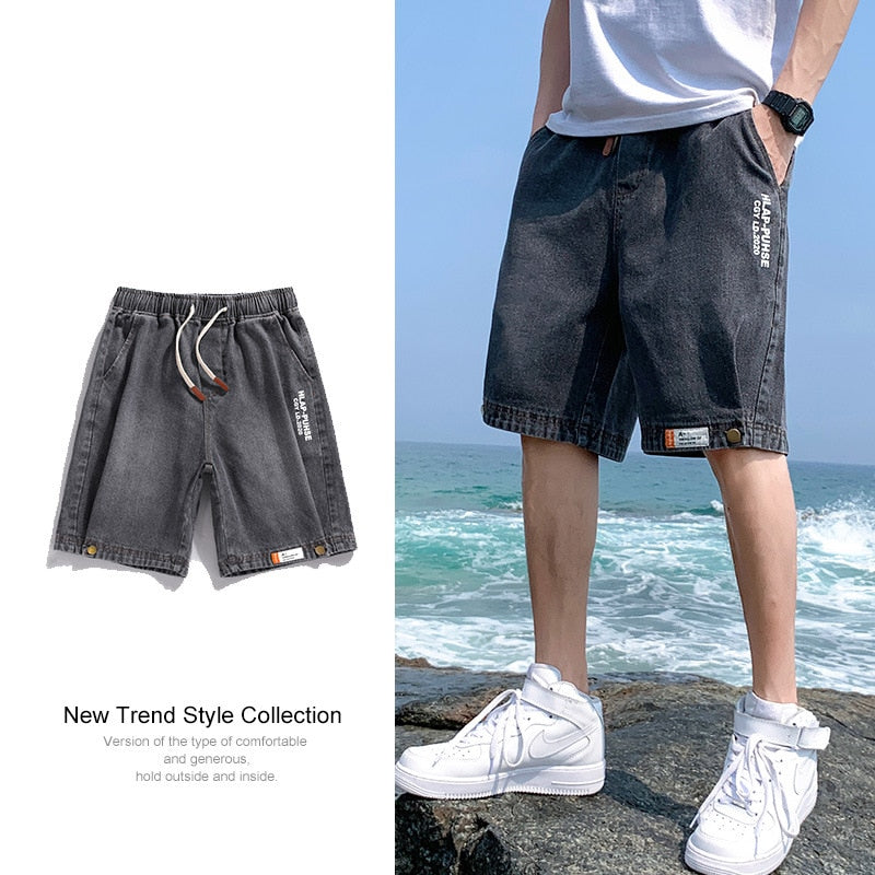 Peris Gems Slim Cotton Jean Shorts for Men | Drawstring Shorts SHEIN Amazon Temu