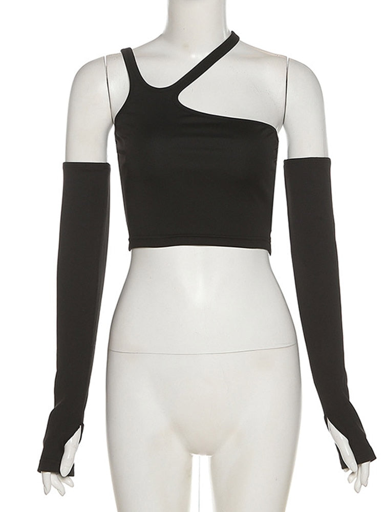 Peris Gems Slim Halter Shirt for Women | Solid Shirt with Removable Sleeves SHEIN Amazon Temu