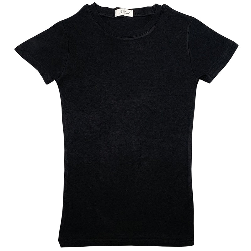 Peris Gems Slim Short Sleeve T-Shirts for Women | Stretchy Comfy Summer Shirt Slim Short Sleeve T-Shirts for Women | Stretchy Summer Shirt SHEIN Amazon Temu