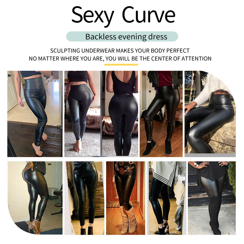 Peris Gems Slim Solid High Waist Faux Leather Leggings for Women SHEIN Amazon Temu