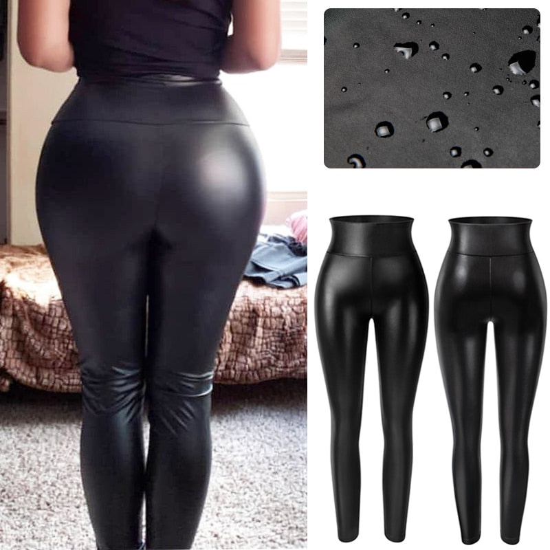 Peris Gems Slim Solid High Waist Faux Leather Leggings for Women SHEIN Amazon Temu