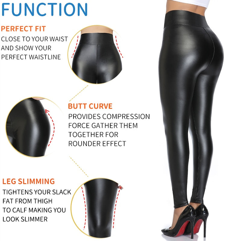 Peris Gems Slim Solid High Waist Faux Leather Leggings for Women SHEIN Amazon Temu