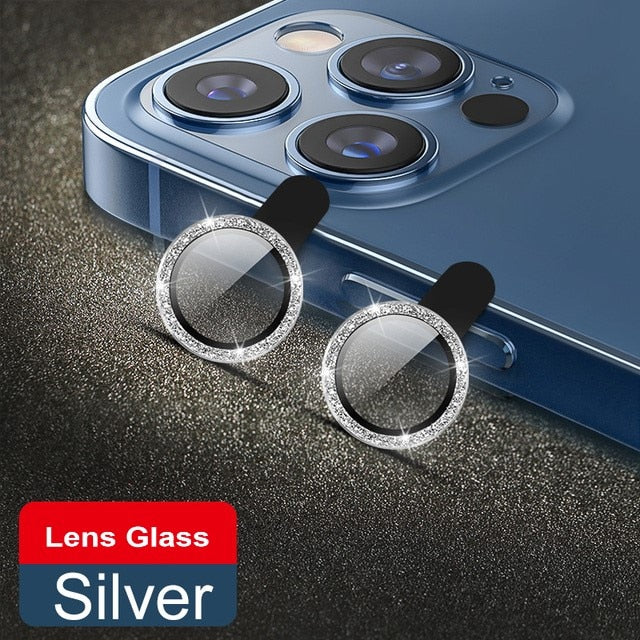 Peris Gems Sliver / iP 14 2Pcs Glittery Diamond Camera Lens Protector Cap For iPhone | Glass Camera Metal Rings SHEIN Amazon Temu