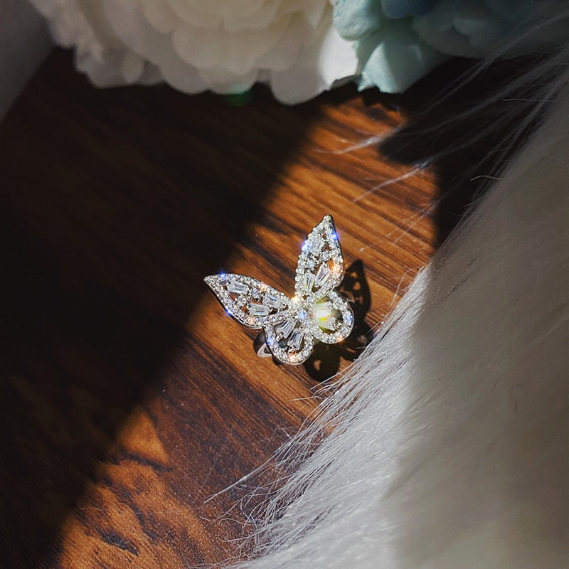 Peris Gems Small Butterfly / Resizable Luxurious Diamond Butterfly Ring Collection for Women SHEIN Amazon Temu