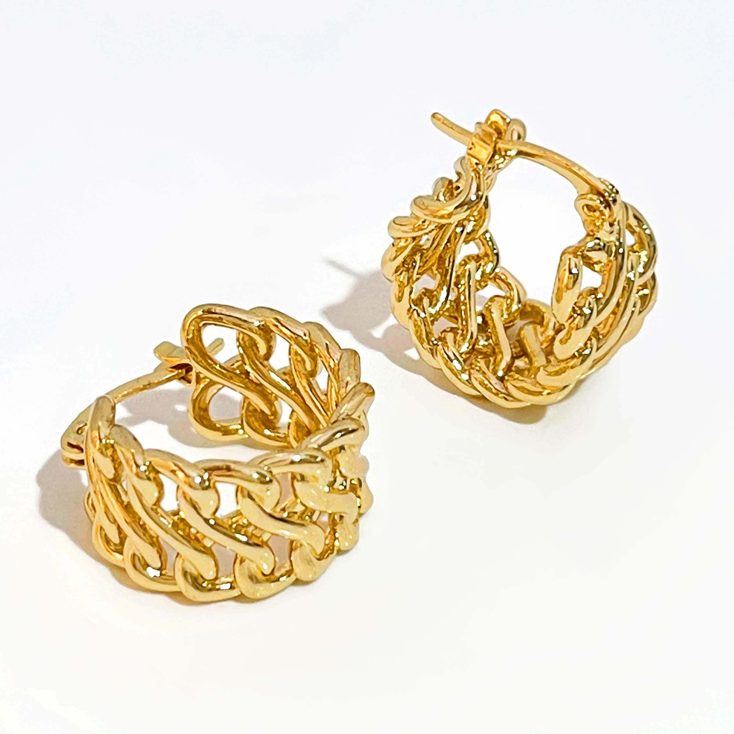 Peris Gems Small Gold Twisted Hoop Earrings for Women | Hollow Huggie Earrings SHEIN Amazon Temu