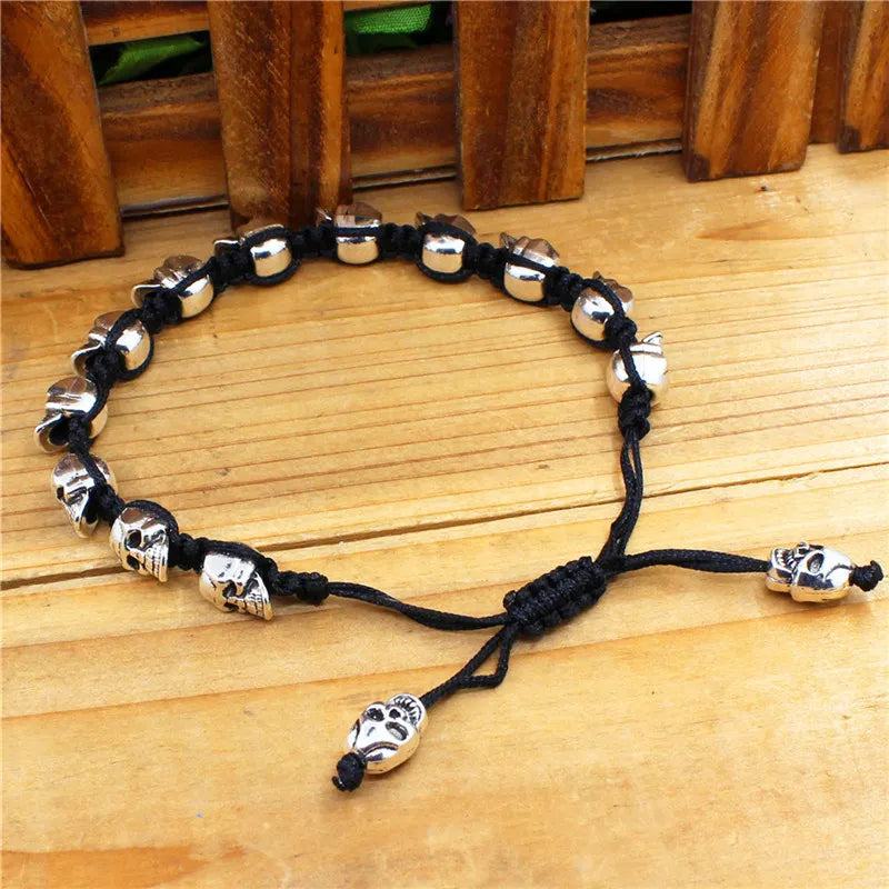 Peris Gems Smiling Skeleton Skull Gothic Bead Bracelets Unisex SHEIN Amazon Temu