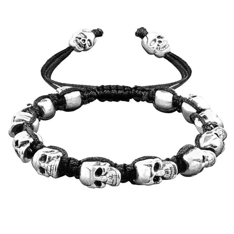 Peris Gems Smiling Skeleton Skull Gothic Bead Bracelets Unisex SHEIN Amazon Temu